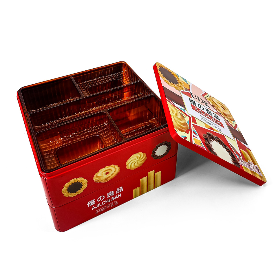 Multi-Layer Drawer Style Food Package Tin Package for Festival