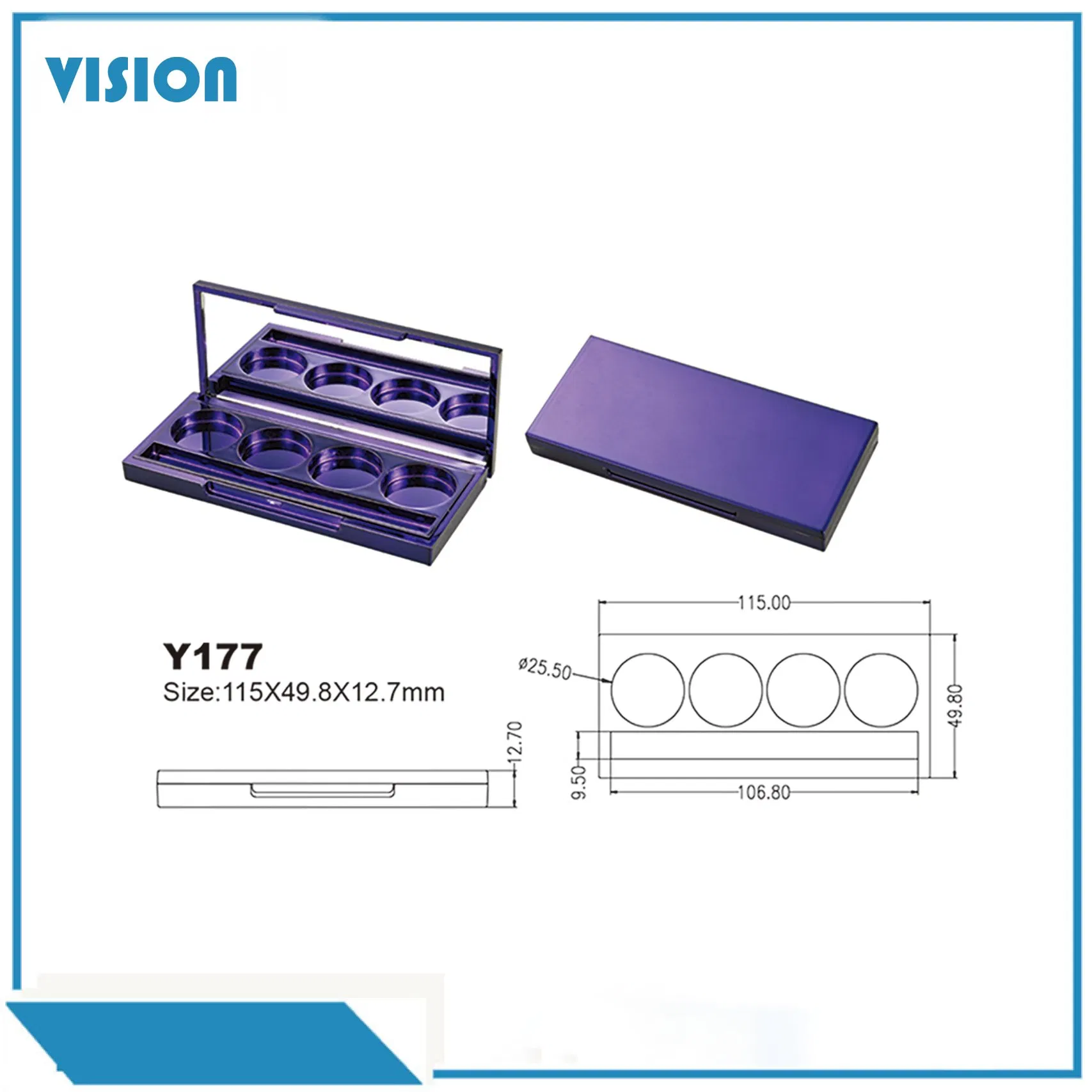 Plastic Cosmetic Package with Mirror Chrome Packaging