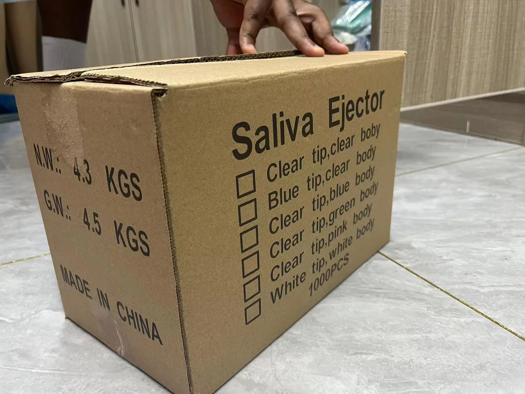 Hot Sale Autoclavable Disposable Plastic Low Volume Suction Aspirator Tube Blue Tip Single Package