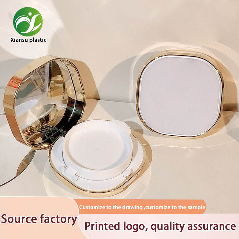 Rectangular Gold Air Cushion Case Cosmetic Makeup Package for Productos De Belleza