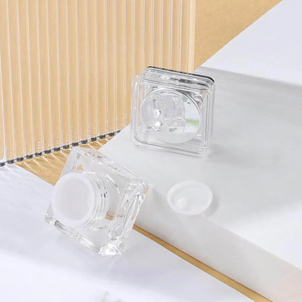 Square Small Capacity 3G Empty Luxury Acrylic Skin Care Face Cream Cosmetic Cream Package