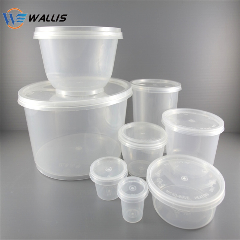Disposable Pet PS PVC Plastic Quick-Frozen Dumplings Box Picnic Food Package Takeout Boxes with Covers