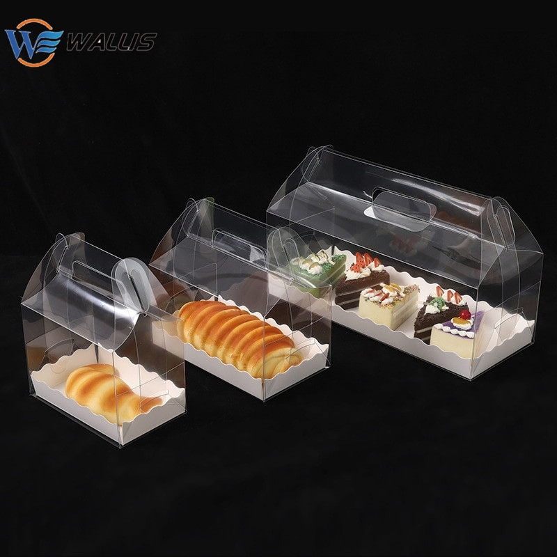 Disposable Pet PS PVC Plastic Quick-Frozen Dumplings Box Picnic Food Package Takeout Boxes with Covers