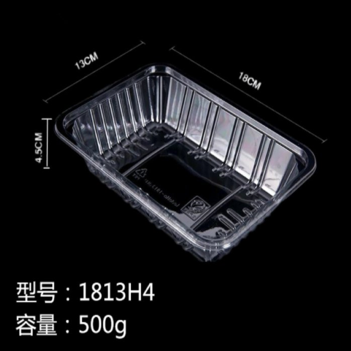 500g Clear Plastic Boxes Wholesale Strawberry Packing Package for Fruits