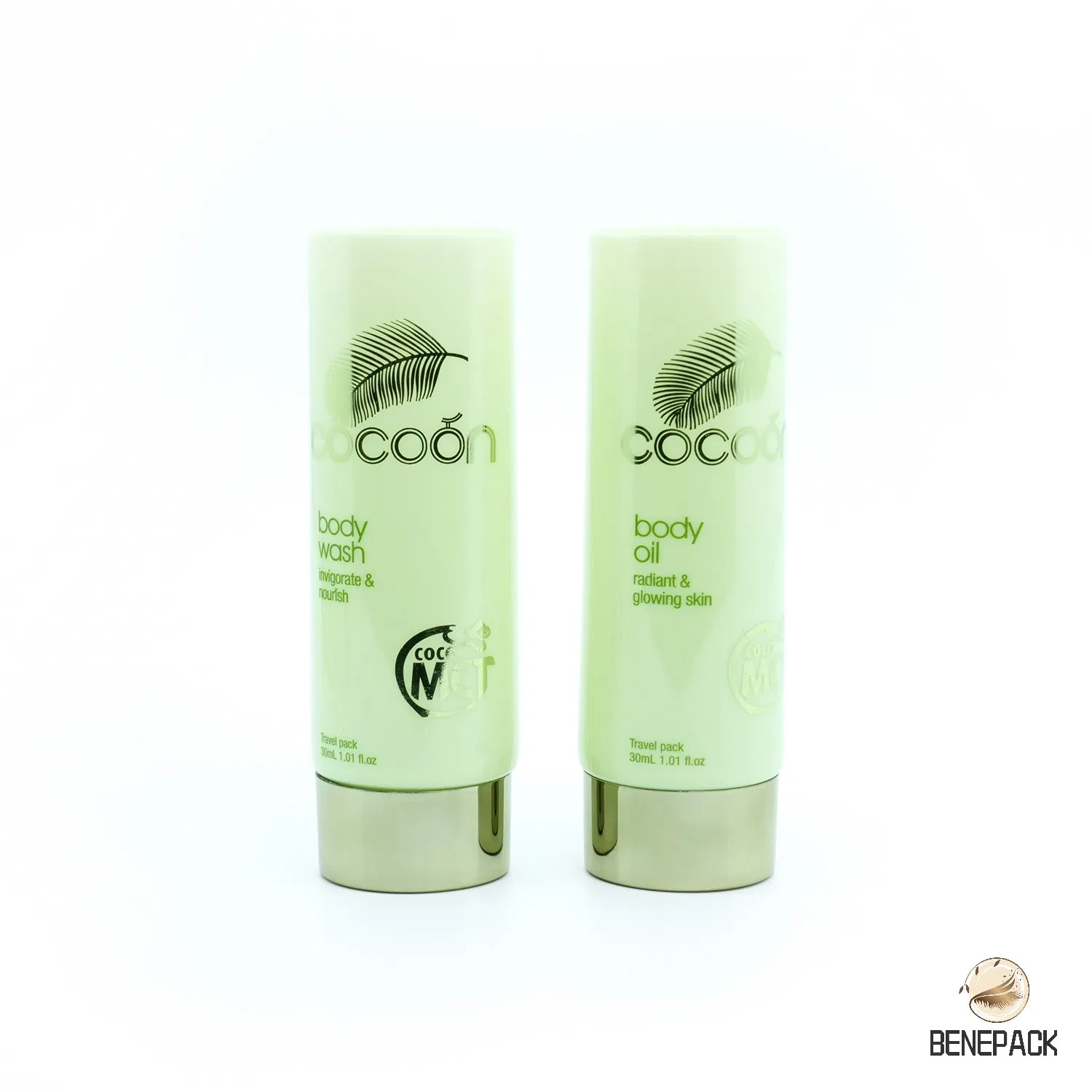 New Arrival Custom Package Green Eco-Friendly Squeezable Plastic Cosmetic Tube with Hot Stamping for Cosmetic Container