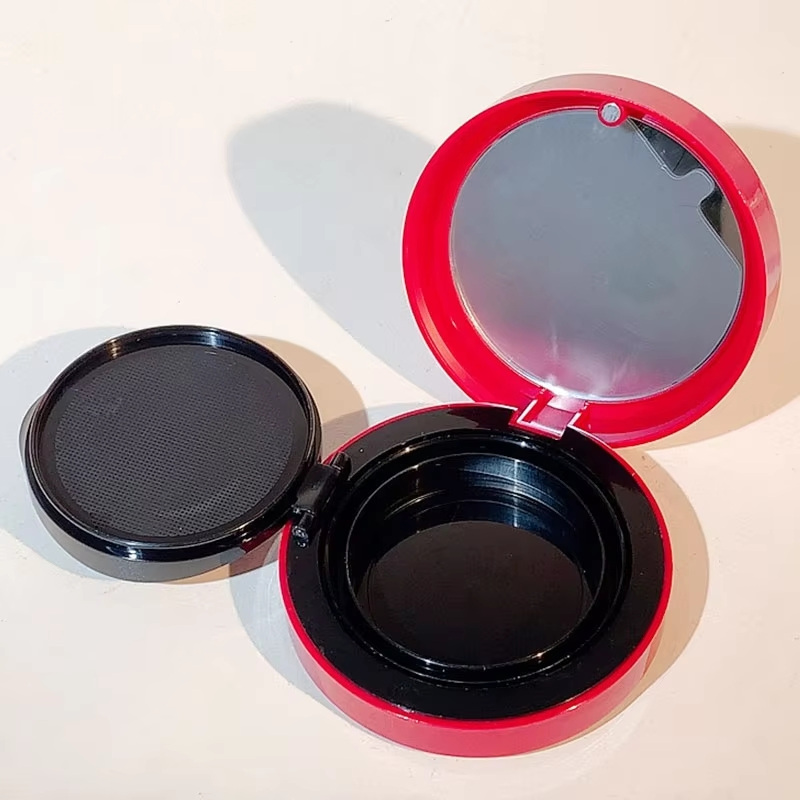 Round Red Air Cushion Case Cosmetic Makeup Package for Productos De Belleza