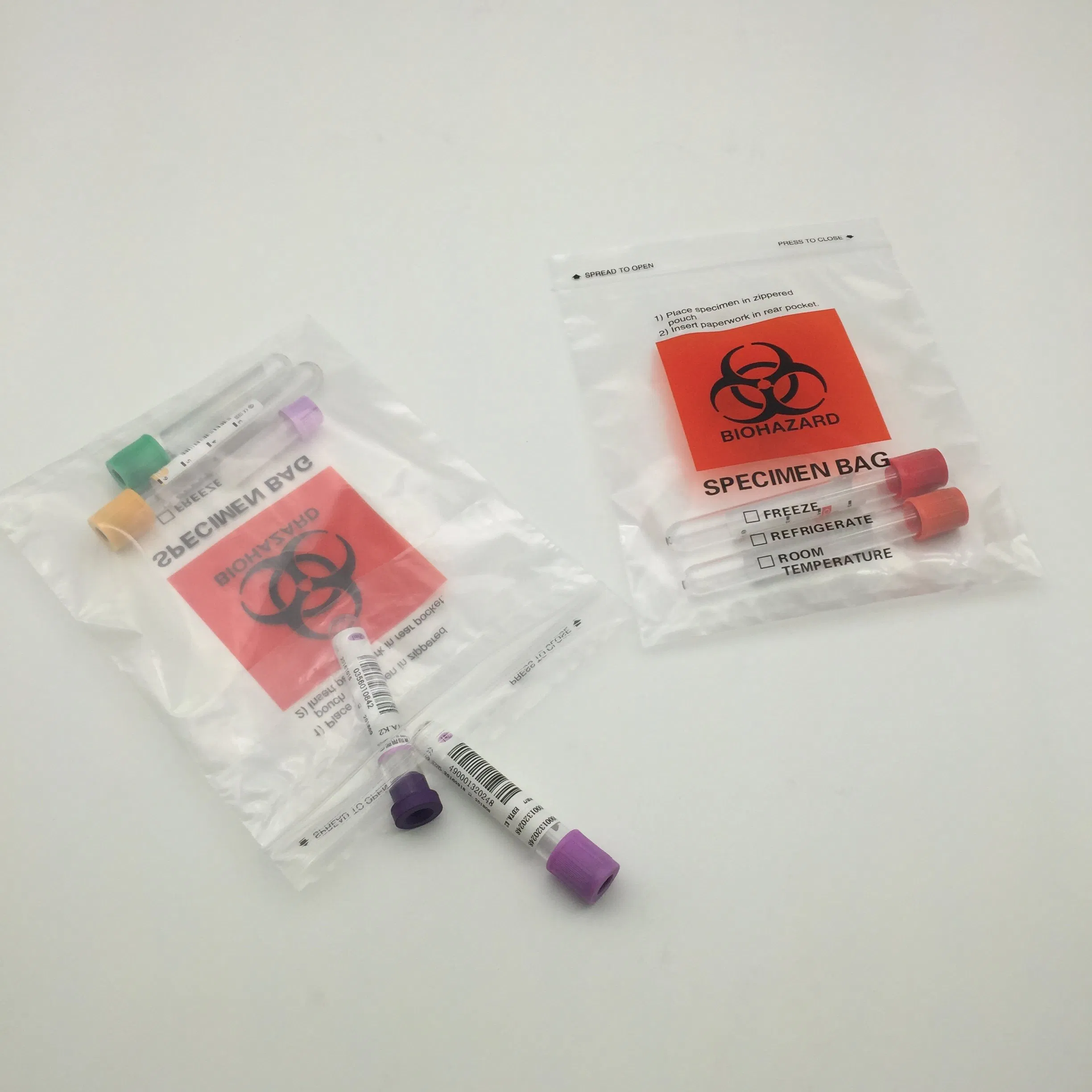Popular Sales Clear Specimen Transport Biohazard Tube Package for Safety