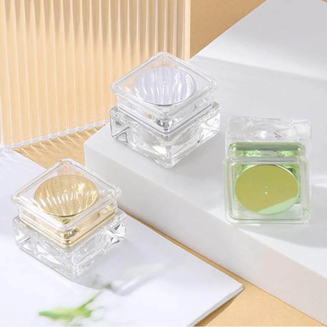 Square Small Capacity 3G Empty Luxury Acrylic Skin Care Face Cream Cosmetic Cream Package