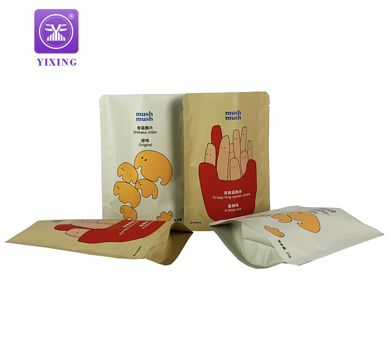 Standing up Mushroom Chips Pouch Aluminum Foil Snack Package