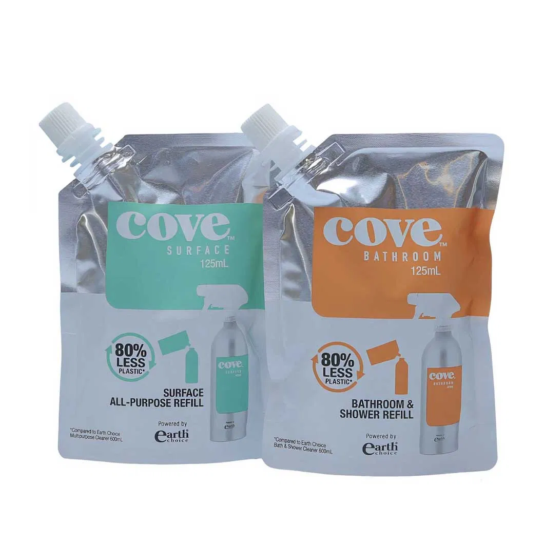 Custom Printing Palstic Packaging Liquid Bathroom Shower Laundry Refill Reusable Spout Pouch