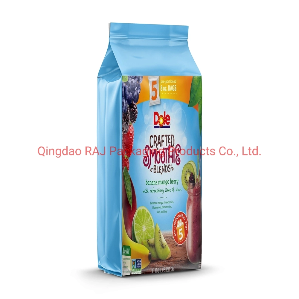 Customized Frozen Food Meat Vegetables Plastic Stand up Pouch Package with Zipper and Gussets