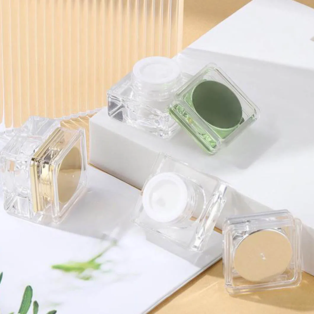 Square Small Capacity 3G Empty Luxury Acrylic Skin Care Face Cream Cosmetic Cream Package