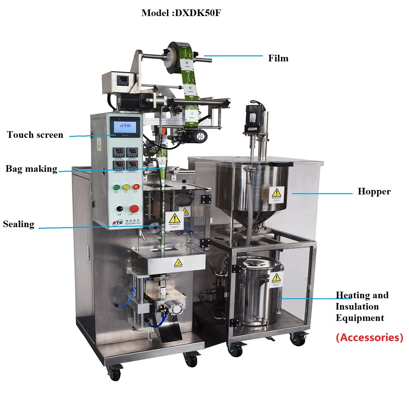 Intelligent Fluid Back Seal Type Automatic Package Machinery for Liquid
