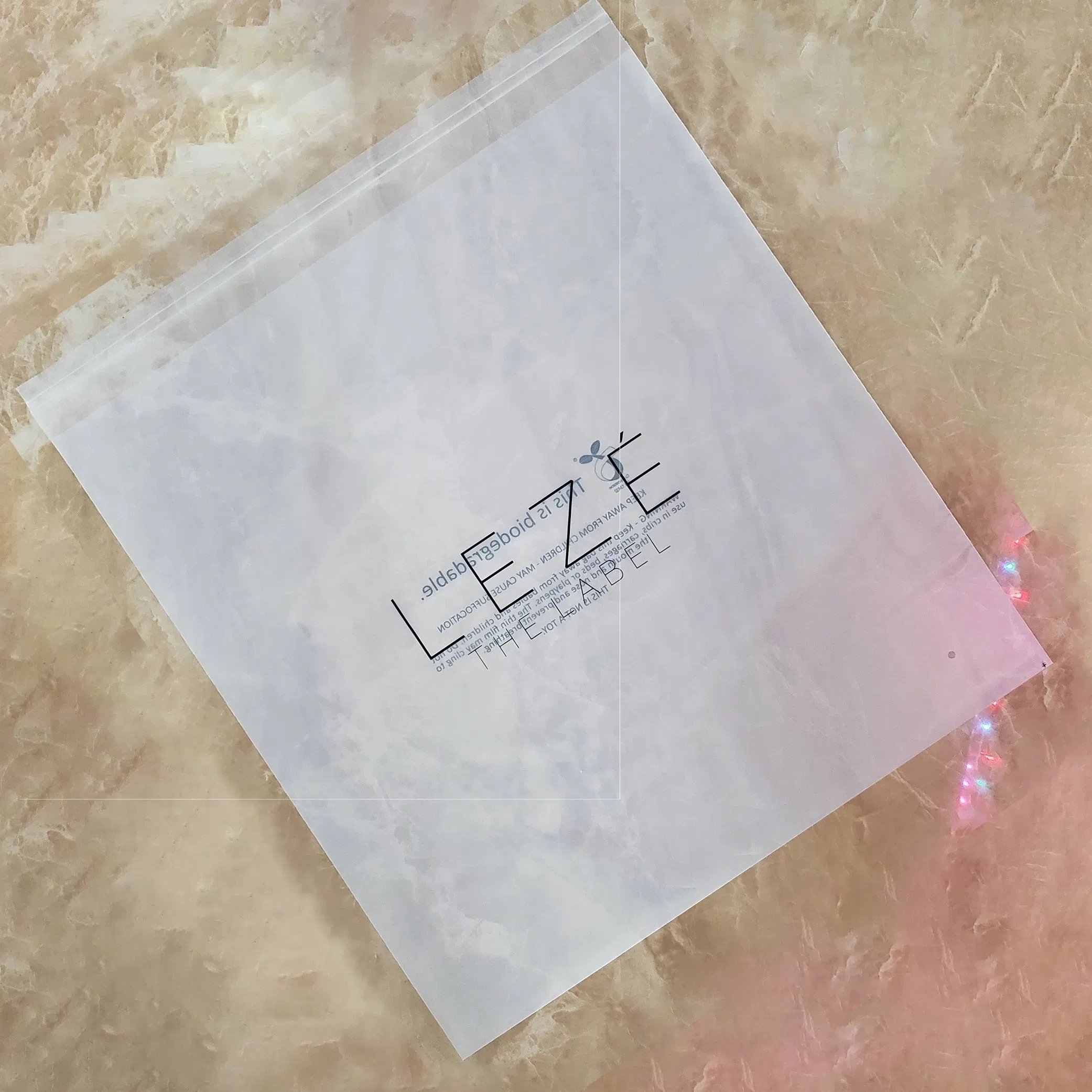 Biodegradable and Compostable Apparel Package with Sticky Tape TUV Certificates