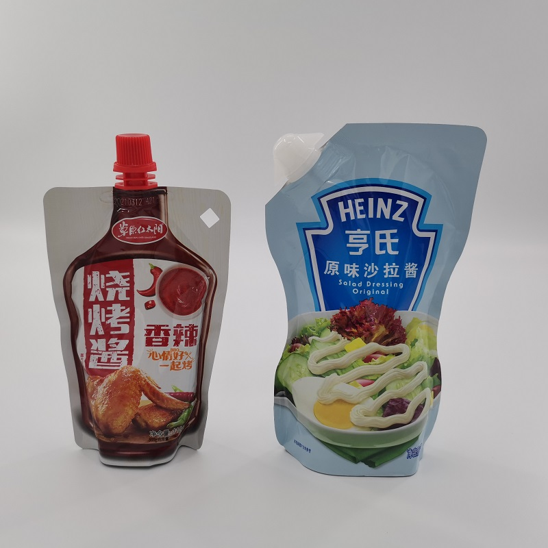 Food Grade Pouch Package with Spout Stand up Reusable Plastic Detergent Liquid or Juice Spout Pouch