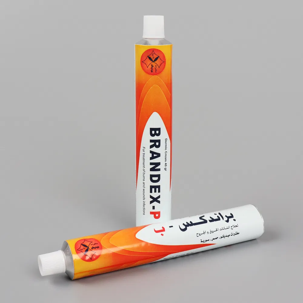 Pharmaceutical Tube Package Skin Healthcare Cream Aluminum Collapsible Tube Package for Sensitive Skin Treatment/ D25mm 30g with Plastic Screw Cap