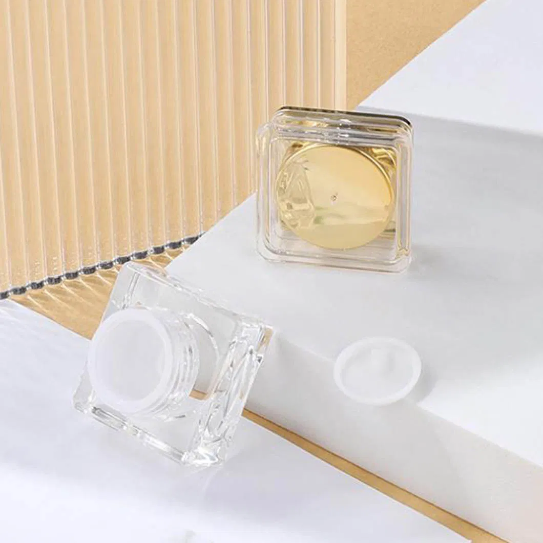 Square Small Capacity 3G Empty Luxury Acrylic Skin Care Face Cream Cosmetic Cream Package