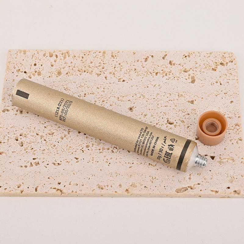 Unique Custom Printed Black Lotion Metal Tube Packaging 10ml Skincare Cream Aluminum Cosmetic Tubes Package with Label