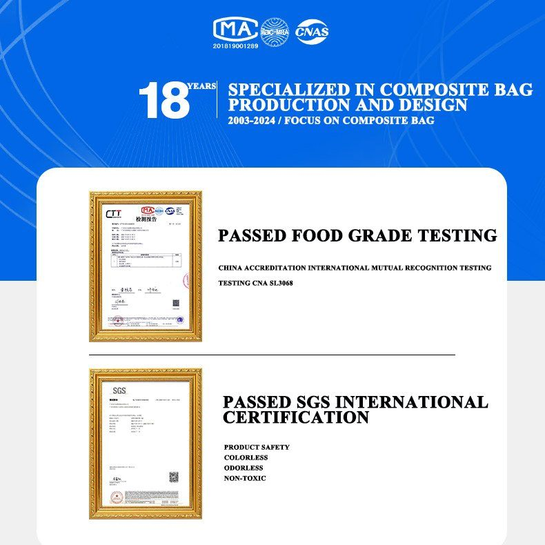 Plastic Mylar Bag Printing Eco-Friendly Food Grade Snack Cookies Film Logo Zip Food Coffee Packing Doypack Packaging Package