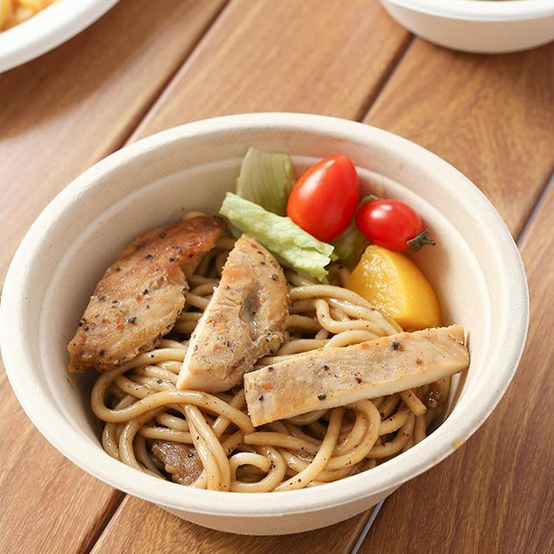 100% Compostable Paper Plates Disposable Sugarcane Plates Eco and Heat Resistant Alternative to Plastic Food Package