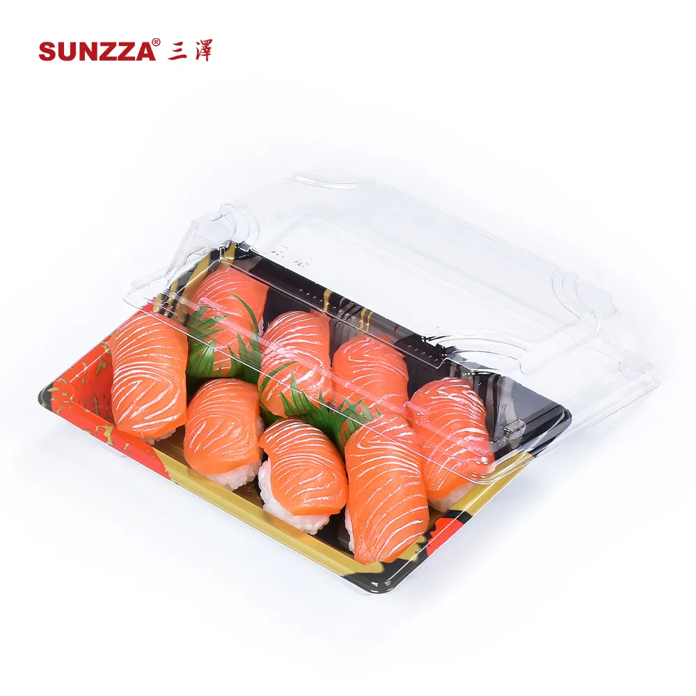Sunzza Sushi Box Pet Sushi Tray Disposable Takeout Food Package Container