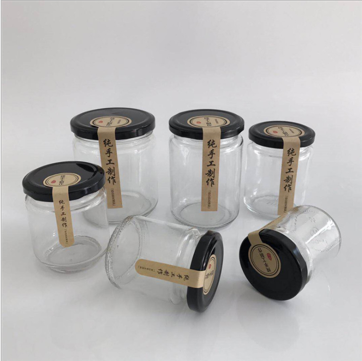 Round Glass Bottle Fro Pickle, Honey, Jam Package