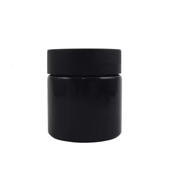 Custom Hot Sell 2oz 3oz 4oz 5oz 6oz Odor Smell Proof Sealed Herb Stash Plastic Pet Jar Bottle Package with Push and Turn Down Cr Child Resistant Proof Lid Cap