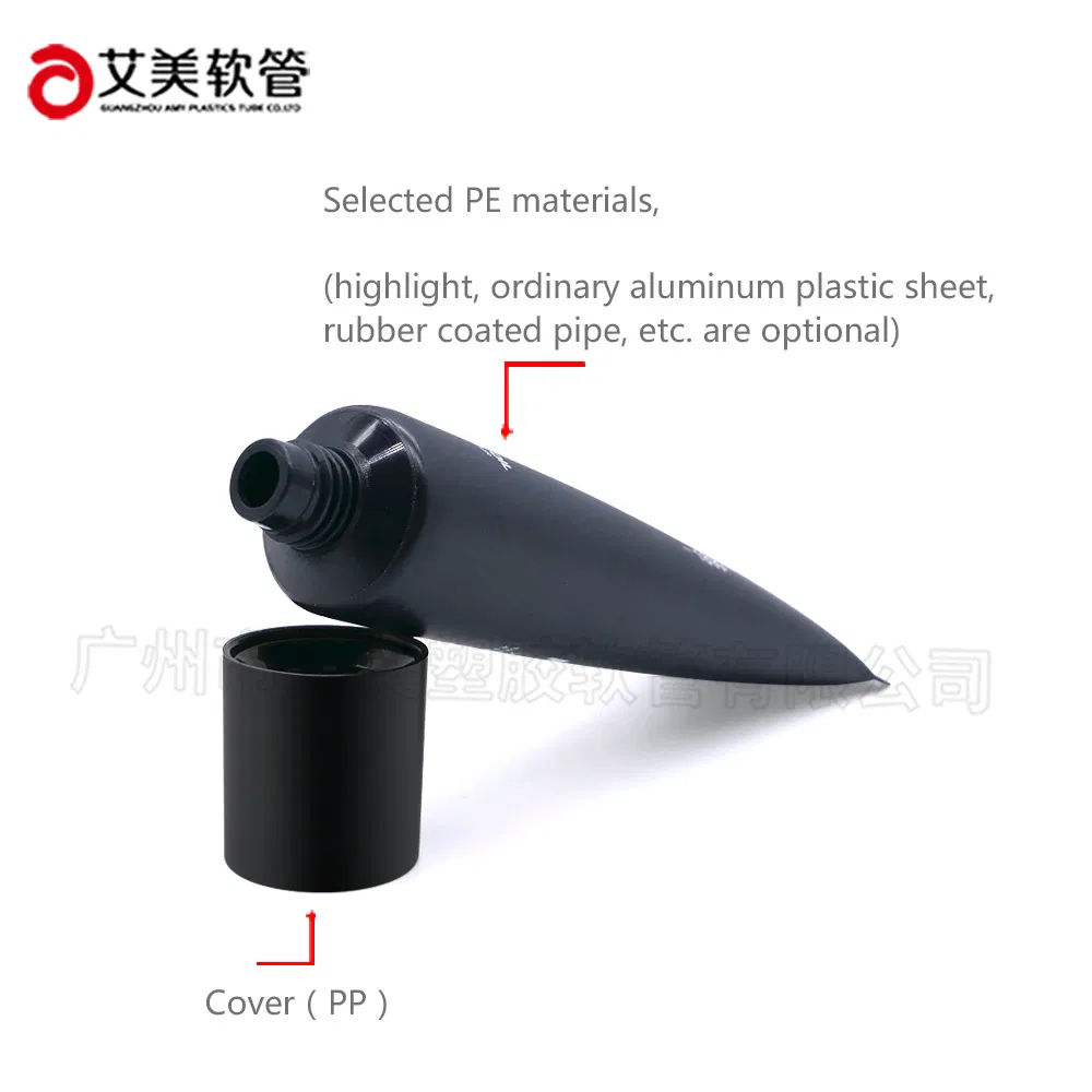 Matte Black Tube Packaging Squeeze Bottle Hand Cream Package