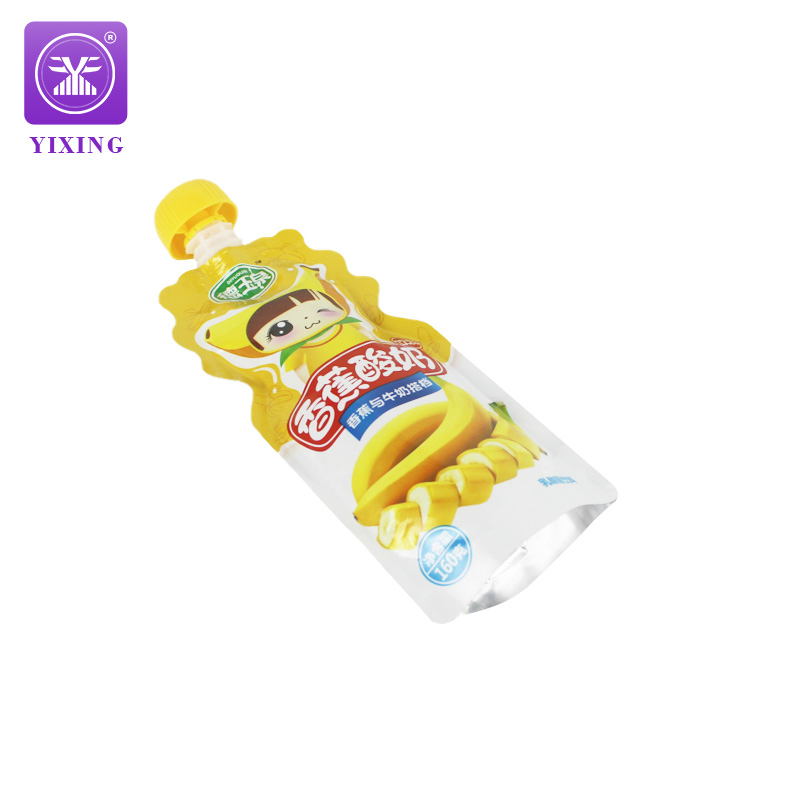 Custom Juice Pouch Logo Food Plastic Package with Spout for Baby Food Puree Food Grade Aluminum Foil Stand up Spout Pouch
