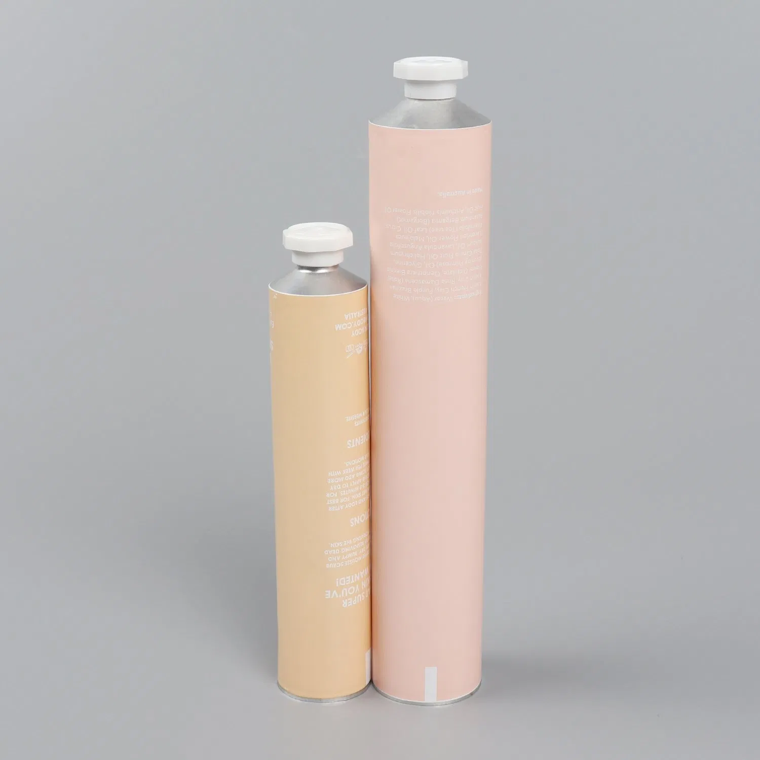 Small Luxury La Source Cosmetic Packaging Hand Cream Aluminum Collapsible Tube Package for Skincare/19mm 25ml with White Octagonal Cap