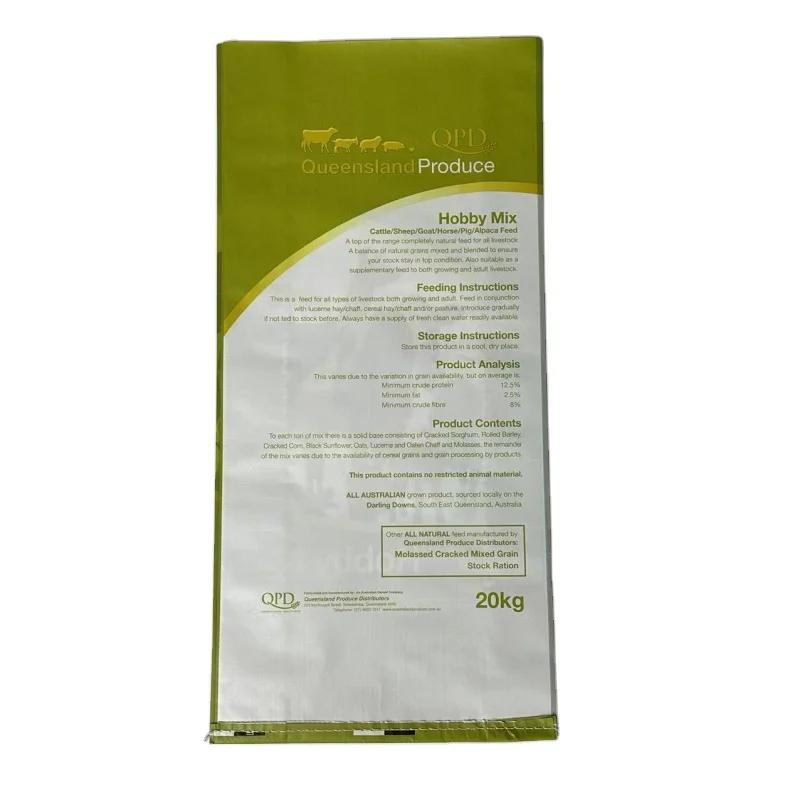 20kg Recyclable Polypropylene Plastic Package for Animal Feed Hot Sale
