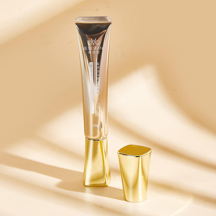 Manufacturers Customized High-Brightness Pointed Mouth 25q Eye Cream Gel Lotion Tube Package with Electroplated Gold Cover