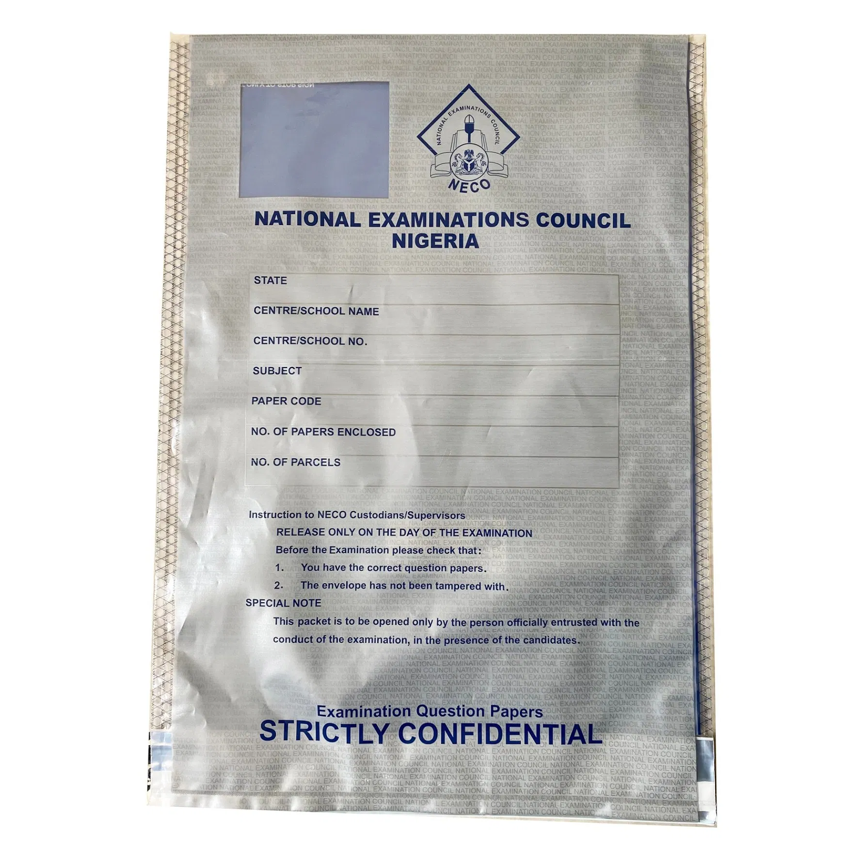 Customized Package Transparent Certified Factory Banking Security Envelope for Credit Card