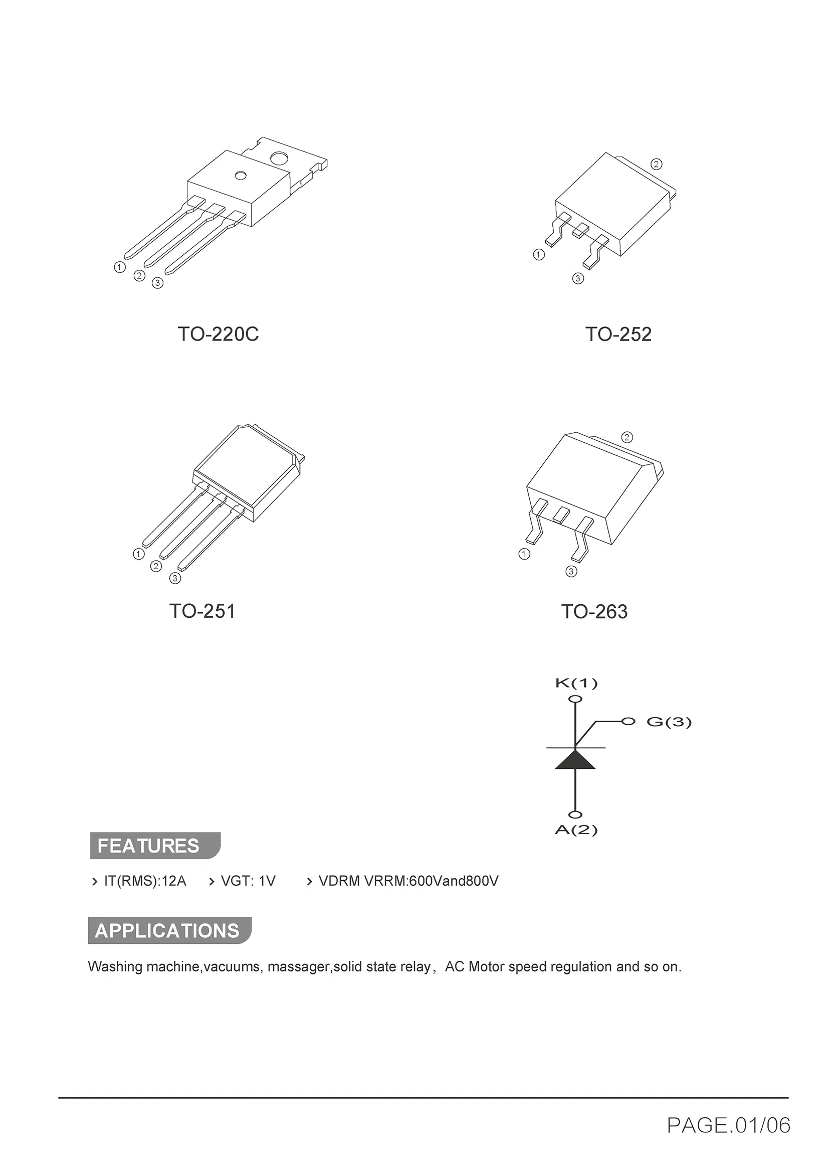 Specification Sheet 1