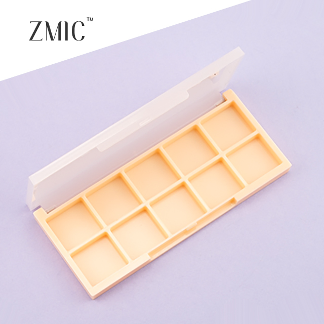 Rectangle Shape 10 Well Eyeshadow Package Plastic Packaging Box for Eyeshadow