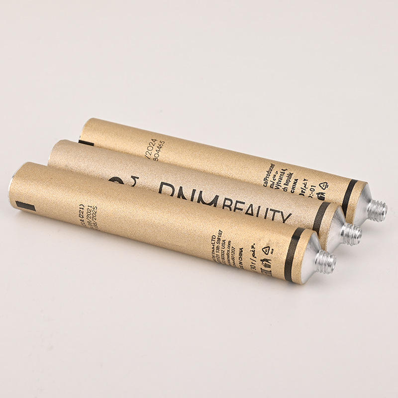 Unique Custom Printed Black Lotion Metal Tube Packaging 10ml Skincare Cream Aluminum Cosmetic Tubes Package with Label