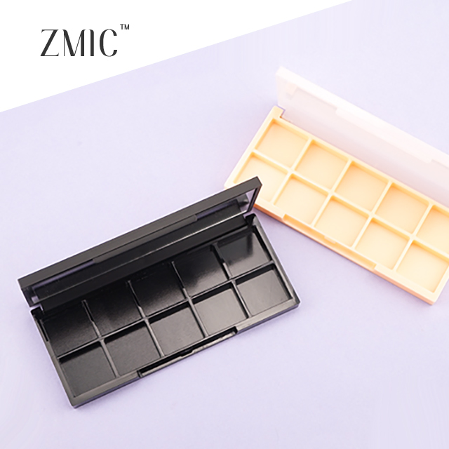 Rectangle Shape 10 Well Eyeshadow Package Plastic Packaging Box for Eyeshadow