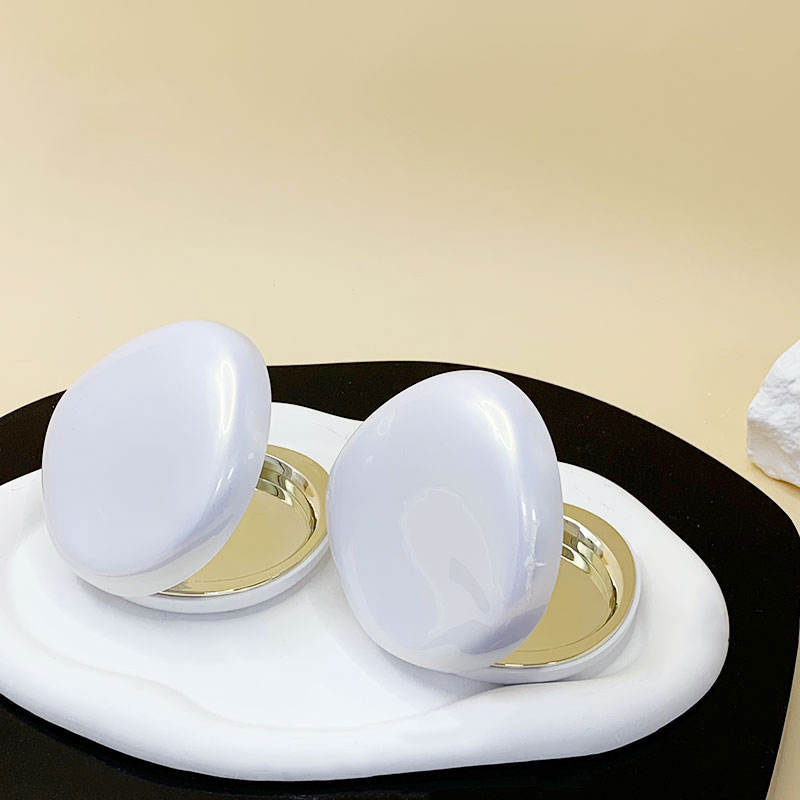 Luxury Electroplated Unique Shape Powder Blusher Makeup Package for Productos De Belleza