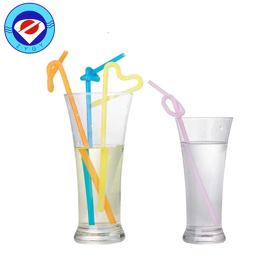 Flexible Party Plastic Fancy Straws Independence Package Disposable