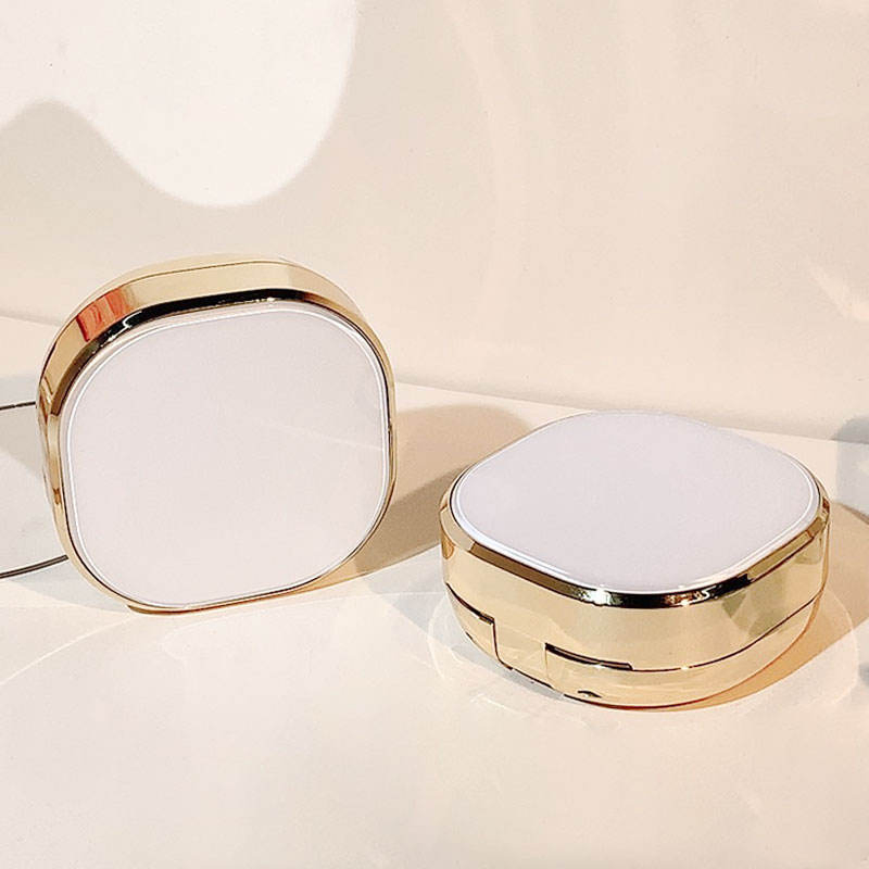 Rectangular Gold Air Cushion Case Cosmetic Makeup Package for Productos De Belleza