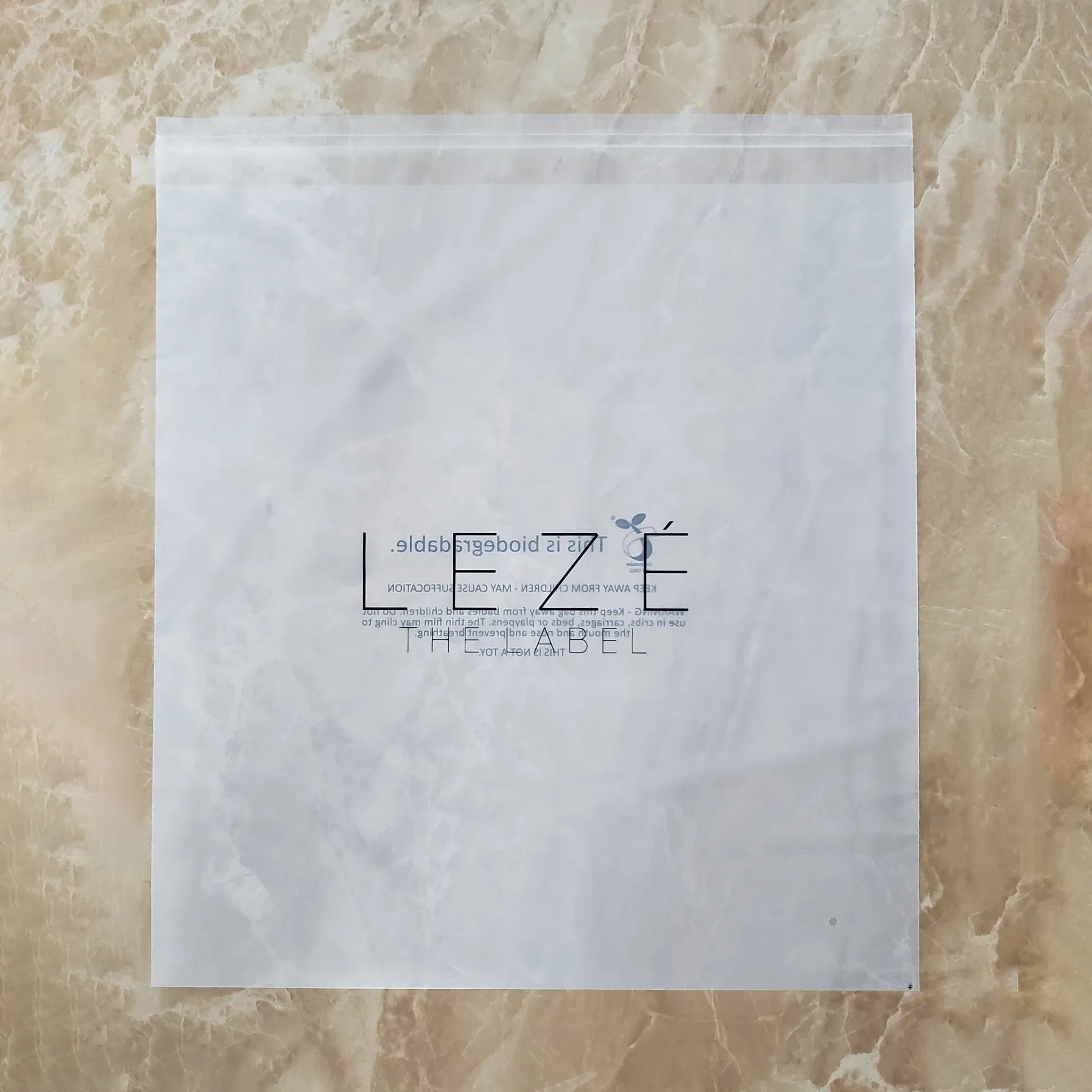 Biodegradable and Compostable Apparel Package with Sticky Tape TUV Certificates