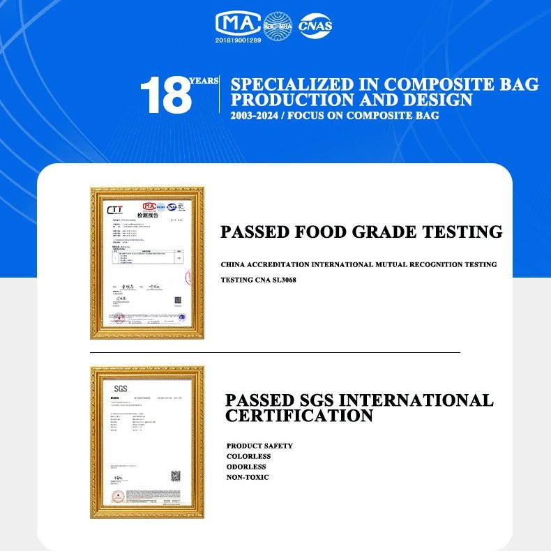 Laminating Smell Proof Vacuum Stand up Plastic Bag Standing Zip Food Coffee Packing Doypack Packaging Package