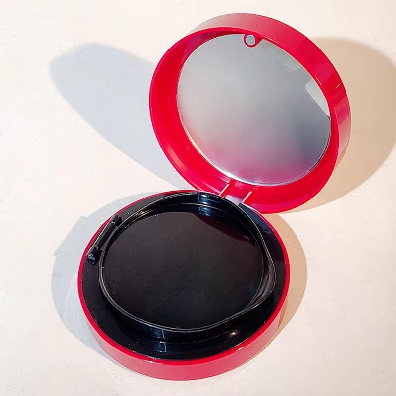 Round Red Air Cushion Case Cosmetic Makeup Package for Productos De Belleza