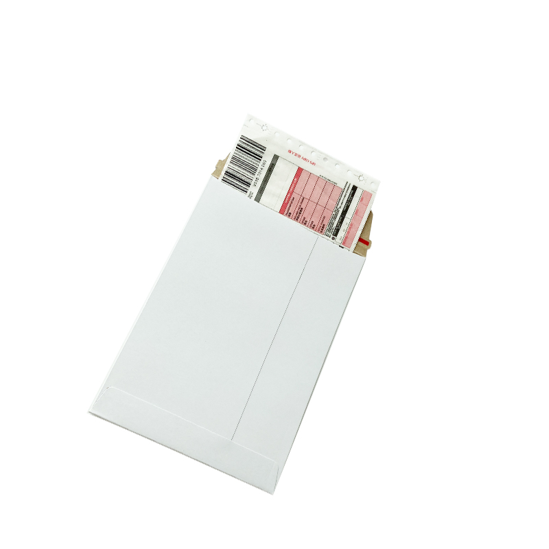White Rigid Cardboard Mailers Stay Flat Envelopes for Courier Package