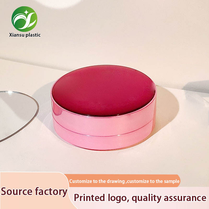 Round Pink Air Cushion Case Cosmetic Makeup Package for Productos De Belleza