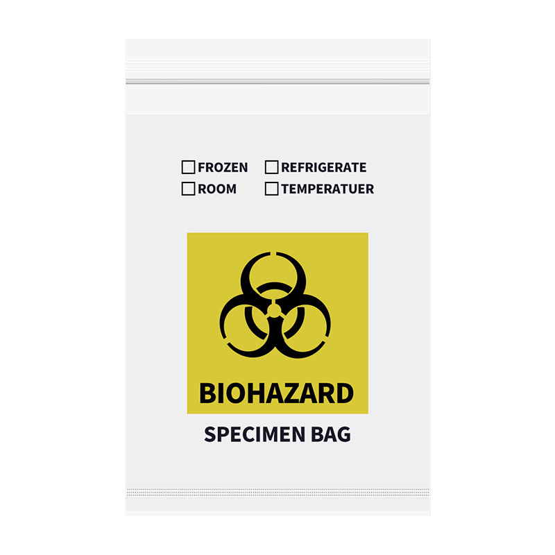 Plastic Zipper Closure Specimen Bag Chemical Medical Hospital Laboratory Transport Collection Drug Medicine Testing Packaging Ziploc Biohazard Package