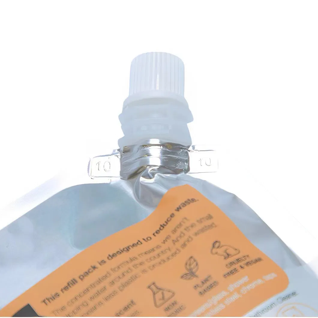 Custom Printing Palstic Packaging Liquid Bathroom Shower Laundry Refill Reusable Spout Pouch