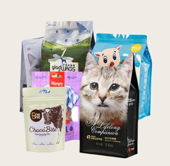 Wholesale Factory Plastic Pet Dog Treats Packaging Cat Food Package with Zipper