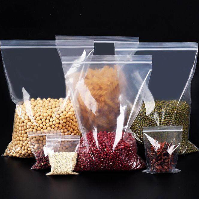 Plastic Self Sealing Ziplock Bag Package Storage Clear Garment Print HDPE LLDPE CPE Travel Coffee Waterproof Food Grade Jewelry Medicine Zip Lock