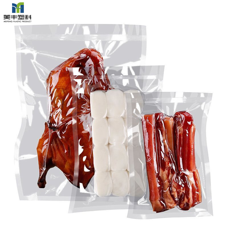 China Customized Wholesale Printed Sealed Direct Factory Plastic Bakery Bag Vacuum Nylon Fast Food Package Vacuum Package 3 Side Sealing Food Bag Package